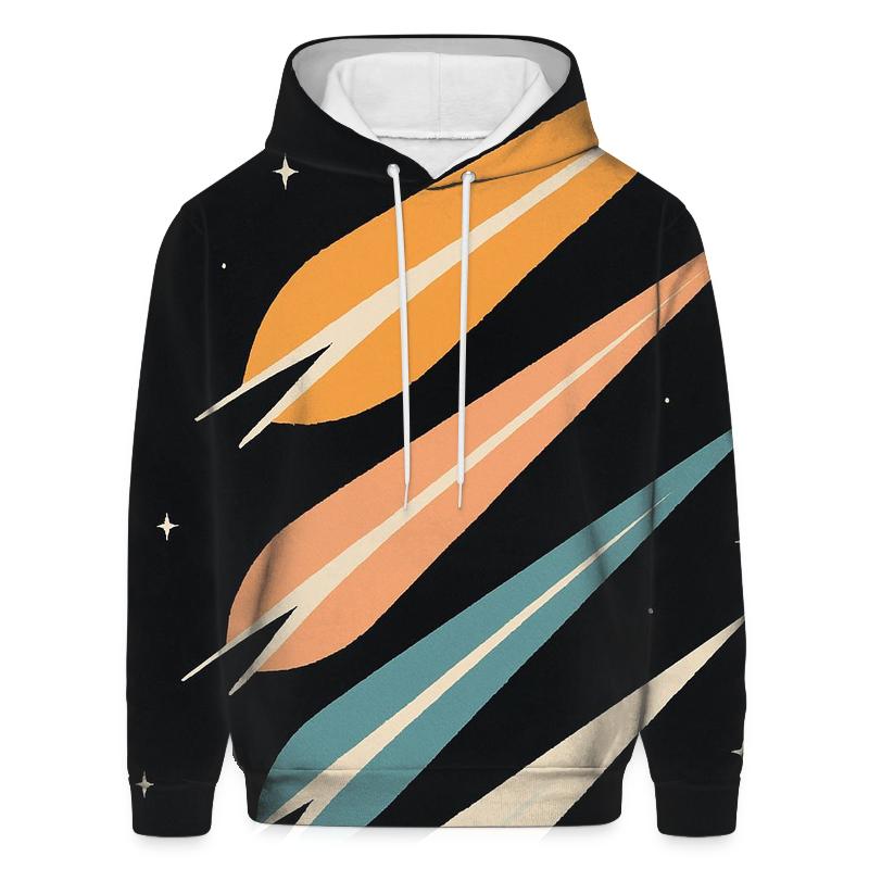 Comet Trail Fan Overprint designer hoodies