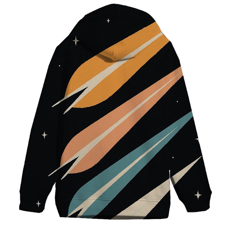 Comet Trail Fan Overprint designer hoodies