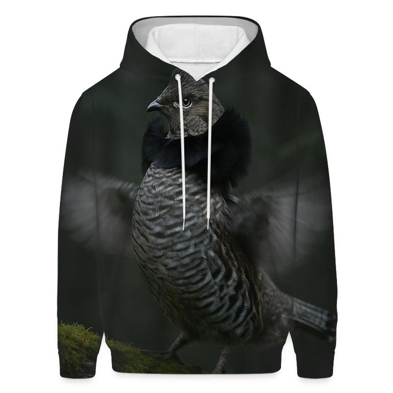 Tundra Drumming Ruffed Grouse zip-up hoodies