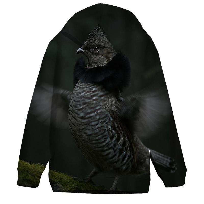 Tundra Drumming Ruffed Grouse zip-up hoodies