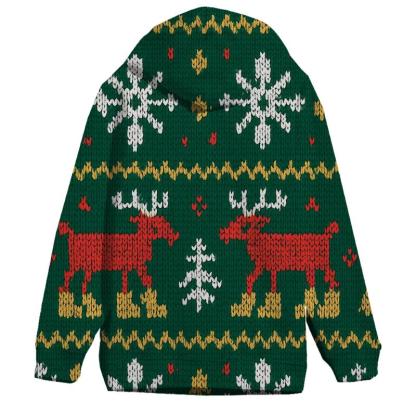 Reindeer Moon Boot Fair Isle Design hoodies fashion