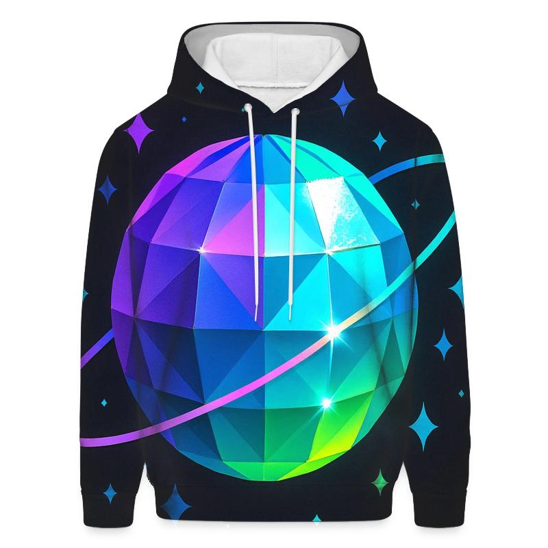 Disco Prism Orbit printed hoodies