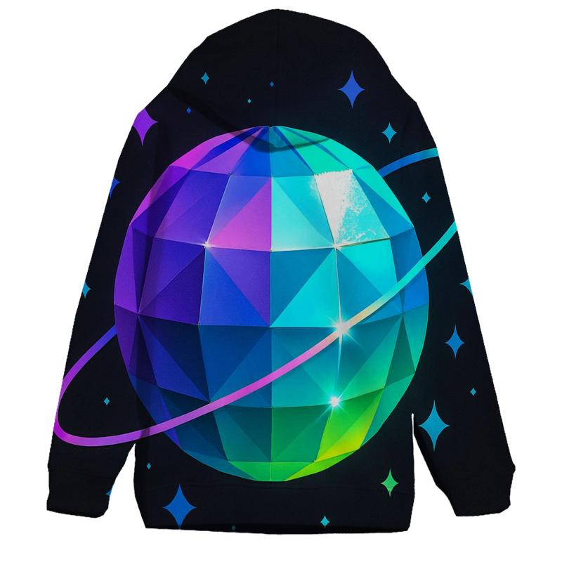 Disco Prism Orbit printed hoodies