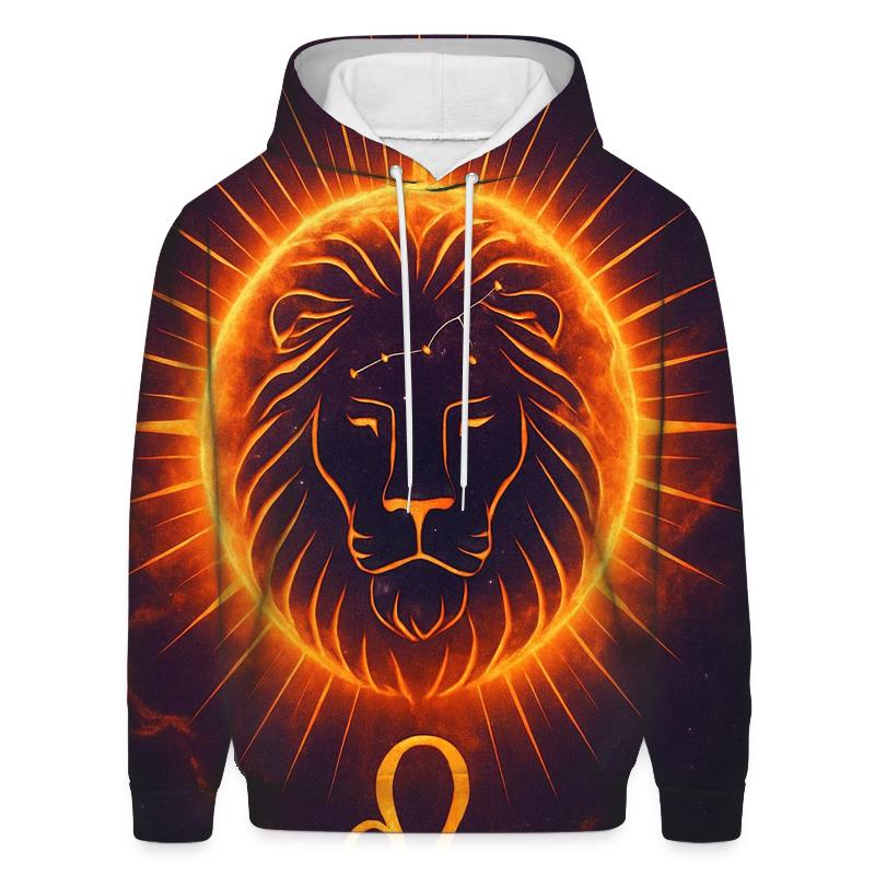 Leo Solar Crown And Constellation Roar premium hoodies