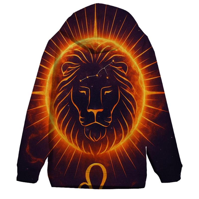 Leo Solar Crown And Constellation Roar premium hoodies