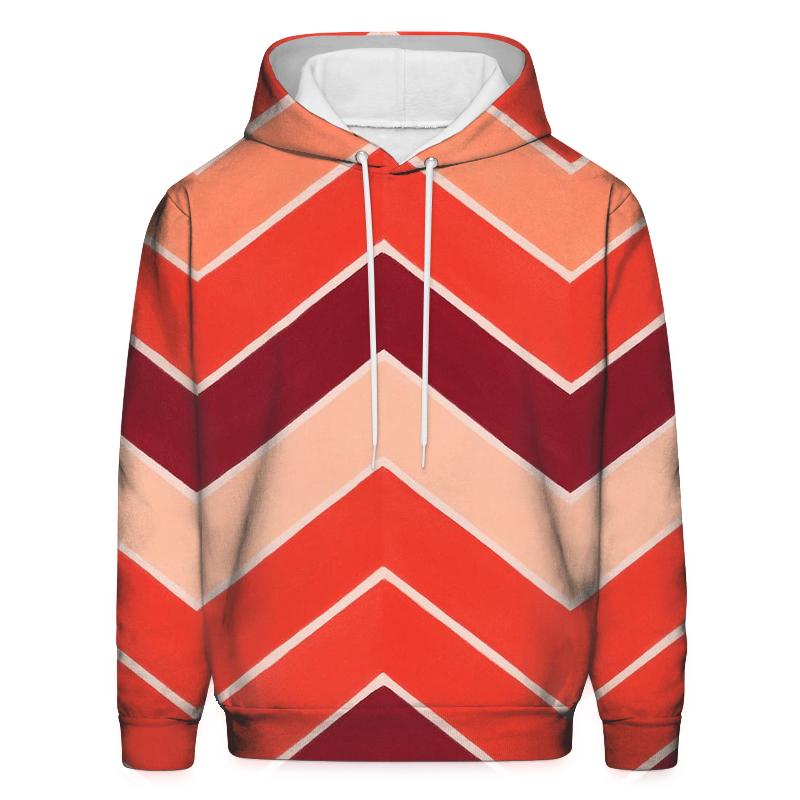 Chevron Accordion Meteor Ridge zip-up hoodies