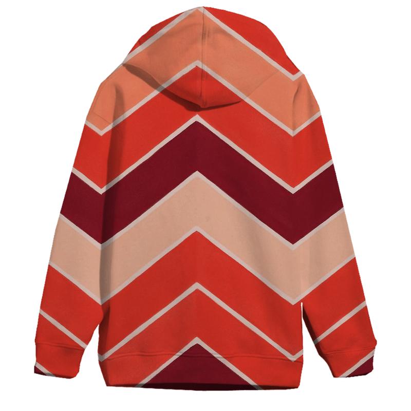 Chevron Accordion Meteor Ridge zip-up hoodies