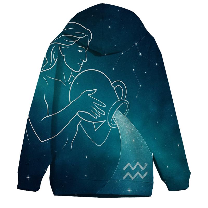 Aquarius Water Bearer Nebula Pour printed hoodies