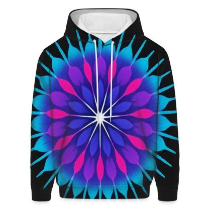 Mandala Pulsar Sunburst designer hoodies