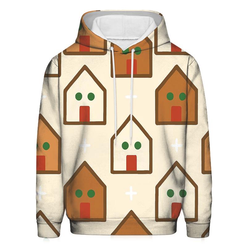 Gingerbread House Block Pattern hoodie trends