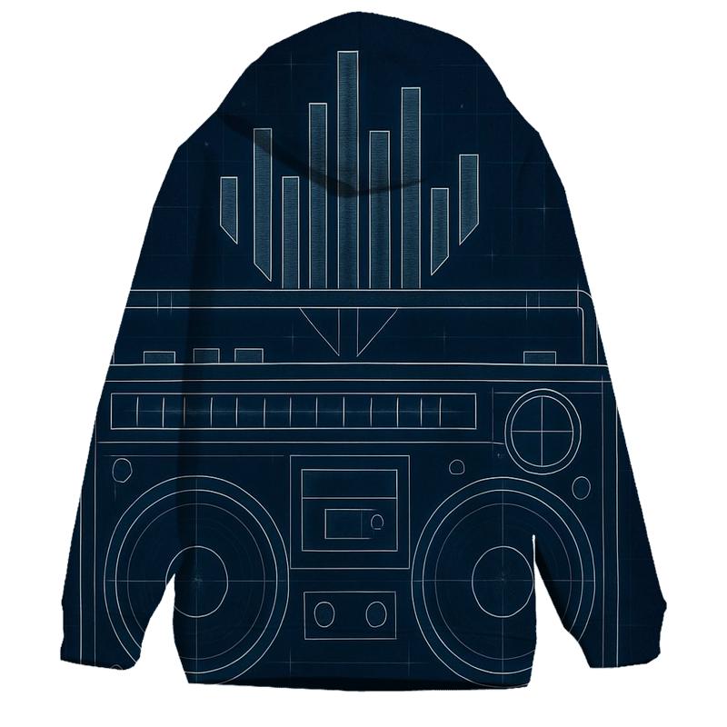 Boombox Blueprint Burst lightweight hoodies