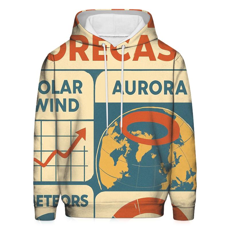 Retro Space Weather Forecast custom hoodies