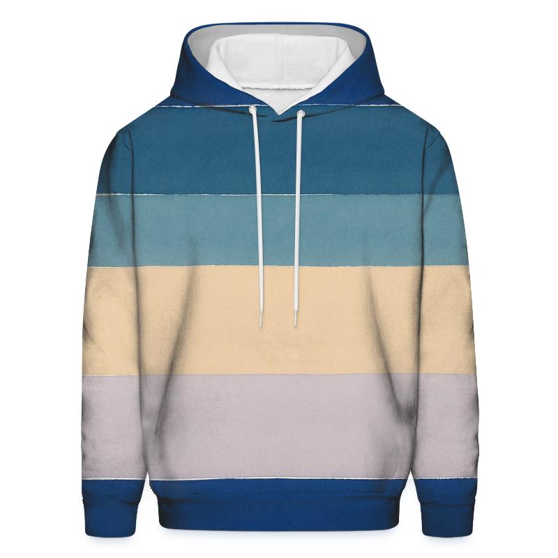 Over Dye Twilight Horizon Stripes designer hoodies