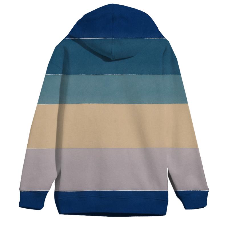 Over Dye Twilight Horizon Stripes designer hoodies