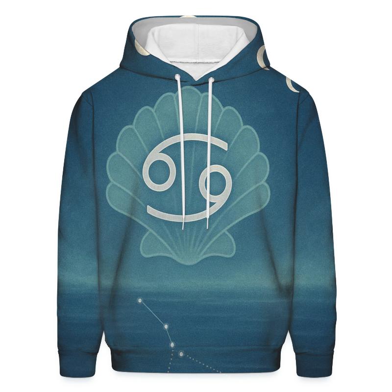Cancer Moon Shell Constellation Tide custom hoodies