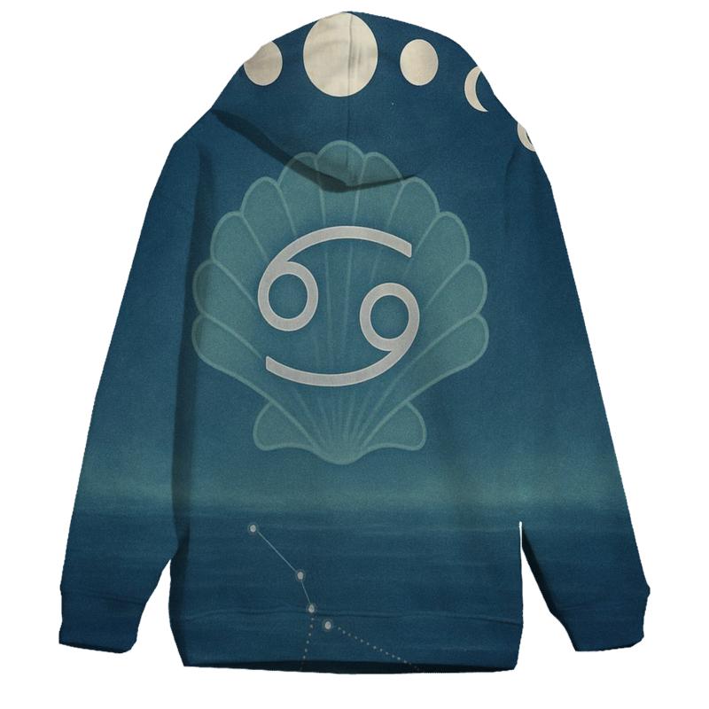 Cancer Moon Shell Constellation Tide custom hoodies