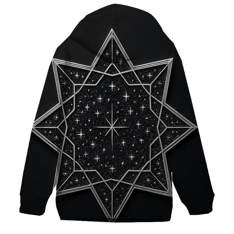 Silver Star Lattice Emblem hoodie designs