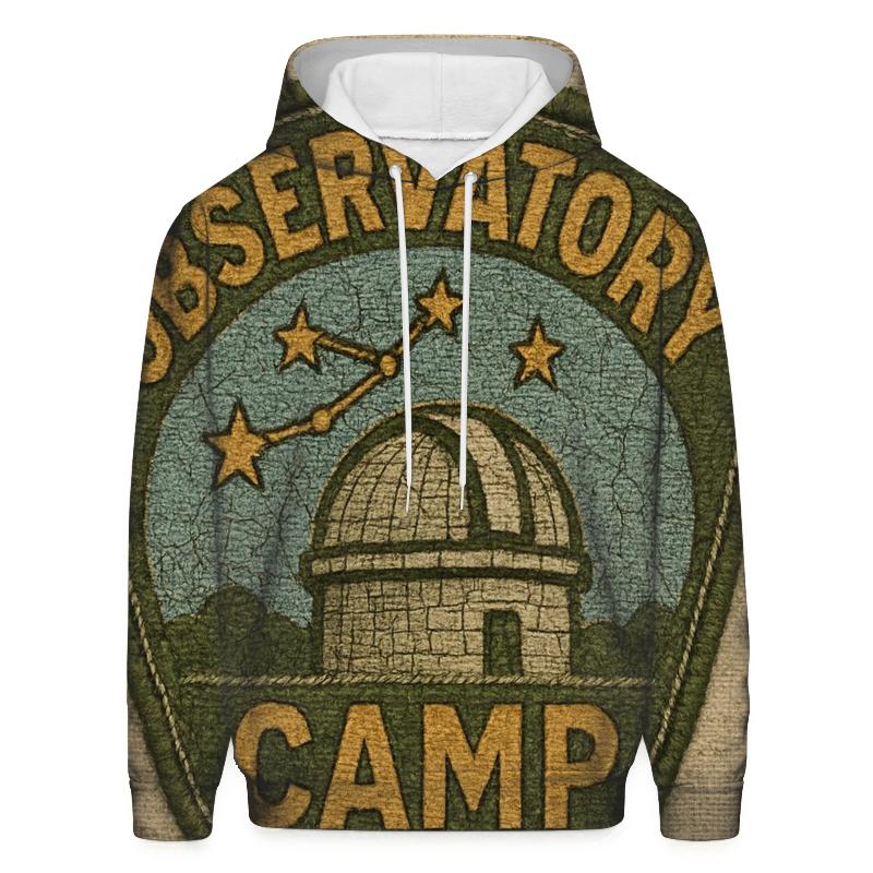 Distressed Observatory Camp Patch hoodies fashion