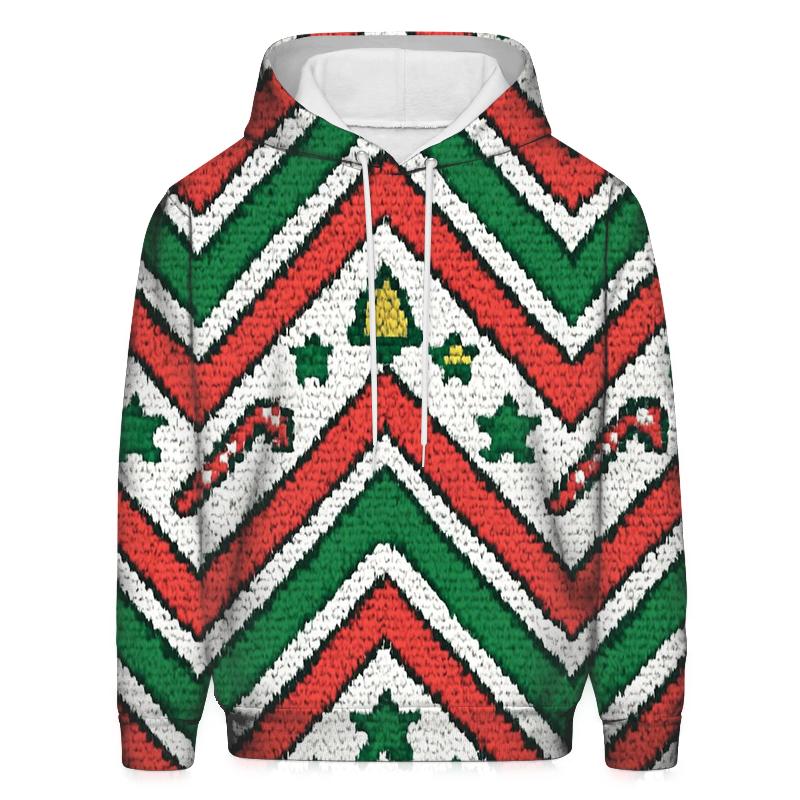 Candy Cane Warp Tunnel Chevron Design hoodie designs