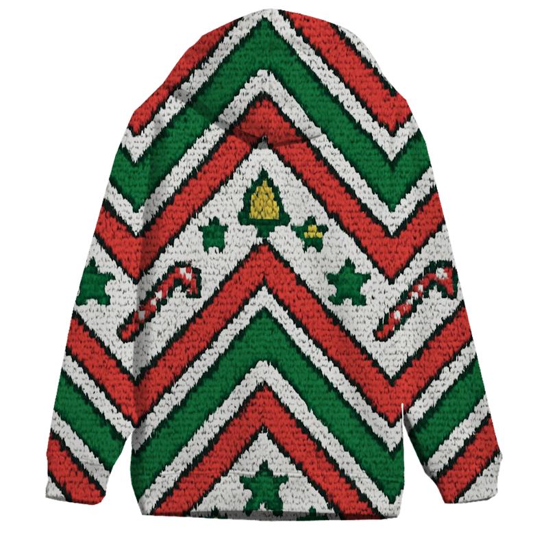 Candy Cane Warp Tunnel Chevron Design hoodie designs