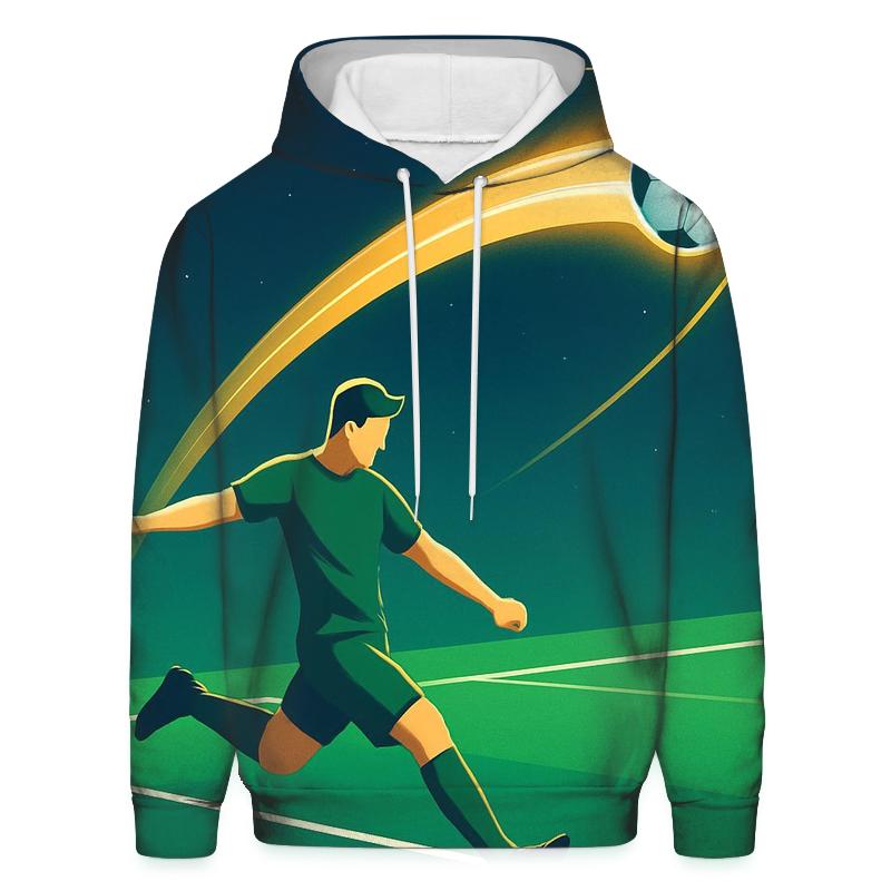 Soccer Free Kick Planet Arc embroidered hoodies