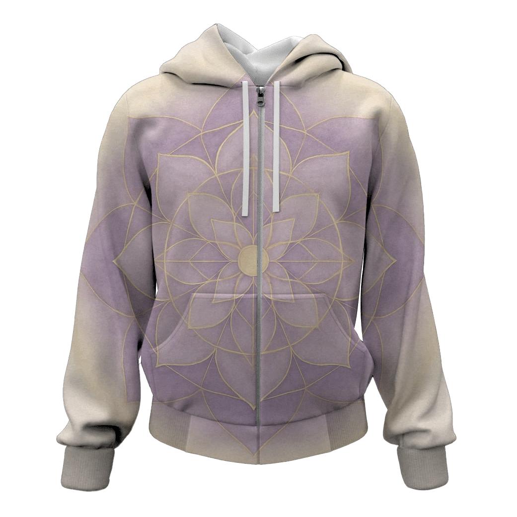 Quiet Aura Mandala premium hoodies