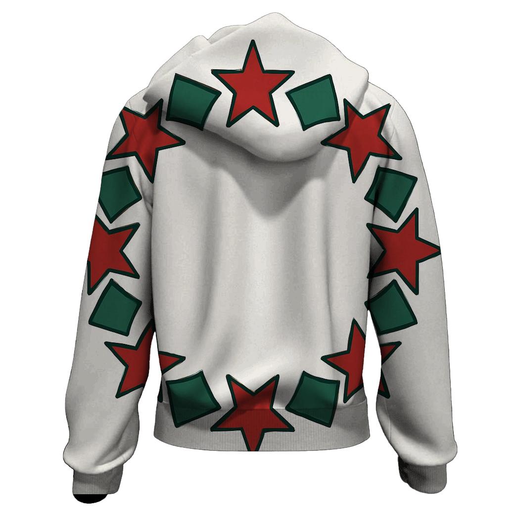 Holly Starburst Wreath Geometry zip-up hoodies