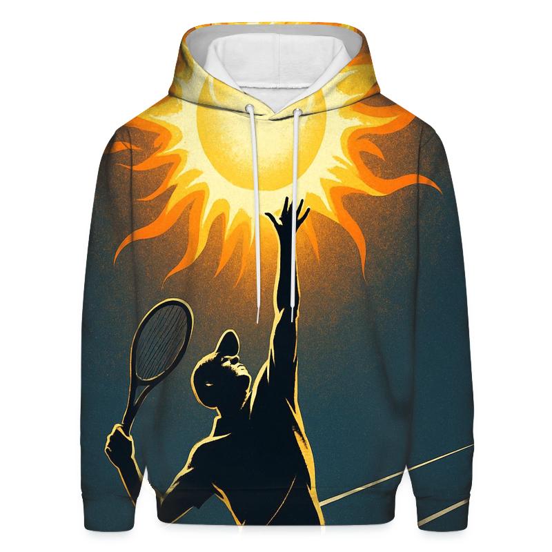 Tennis Serve Solar Flare heavyweight hoodies