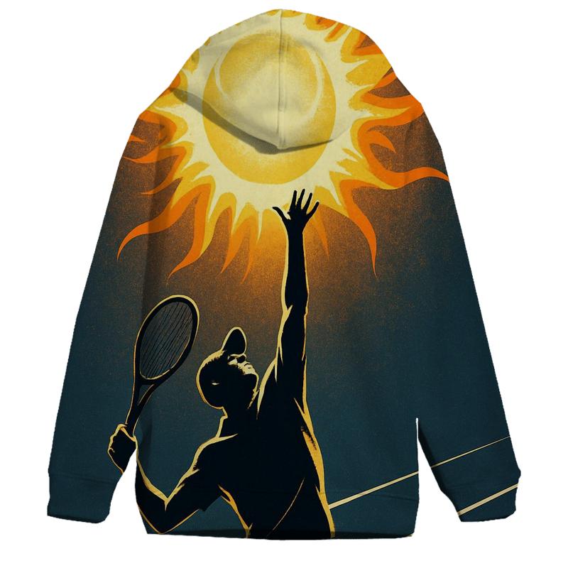 Tennis Serve Solar Flare heavyweight hoodies