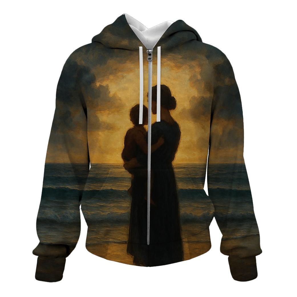 The Safe Harbor Heart A Mothers Love Through Every Storm embroidered hoodies