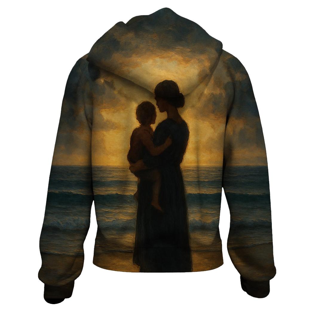 The Safe Harbor Heart A Mothers Love Through Every Storm embroidered hoodies