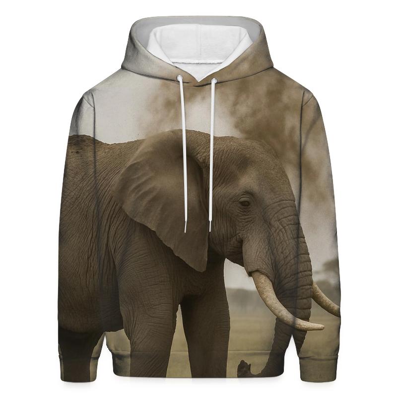 Savanna Dust Bath African Elephant hoodie styles