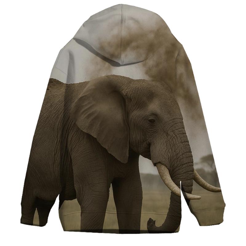 Savanna Dust Bath African Elephant hoodie styles