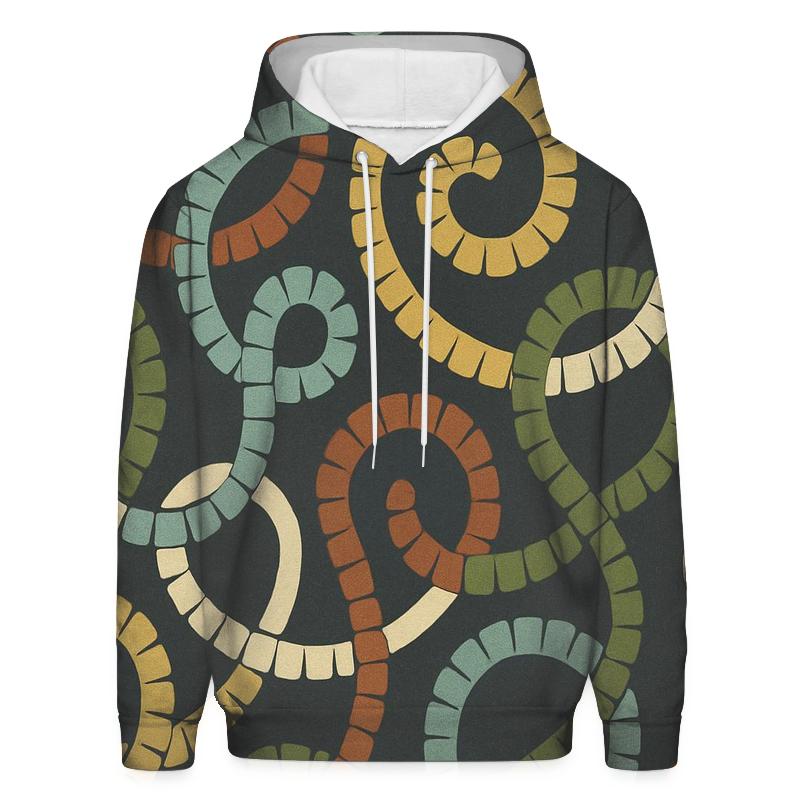 Rainbow Telephone Cord Spirals hoodies fashion
