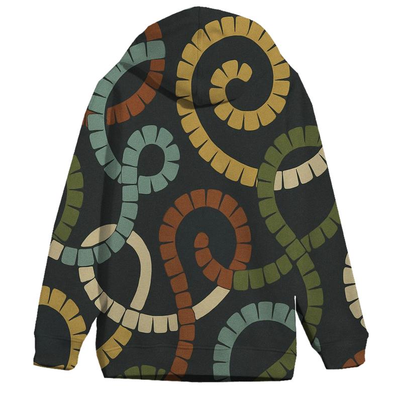 Rainbow Telephone Cord Spirals hoodies fashion