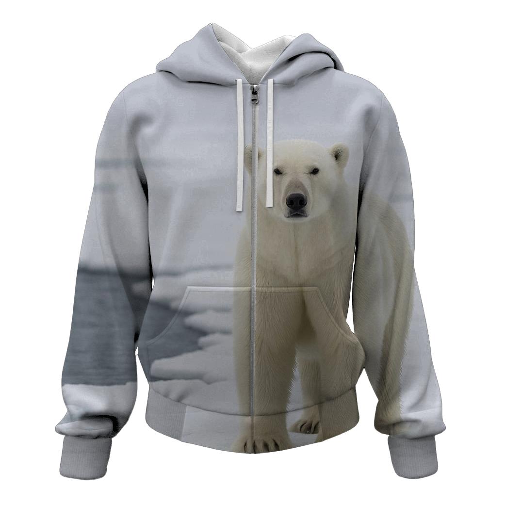 Ice Edge Sentinel Polar Bear hoodie styles