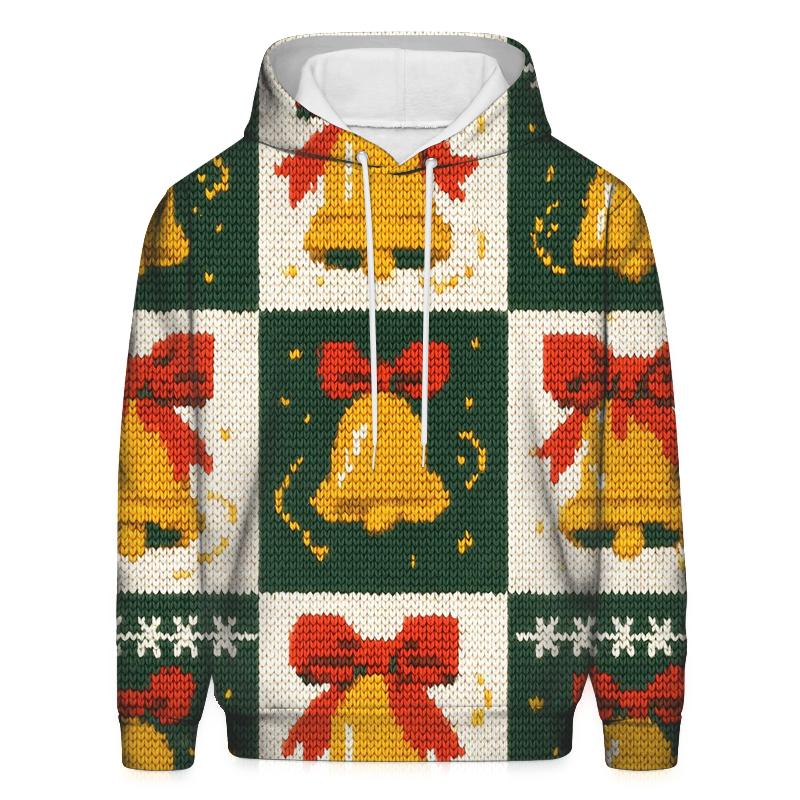 Bells In Zero Gravity Checker Design zip-up hoodies