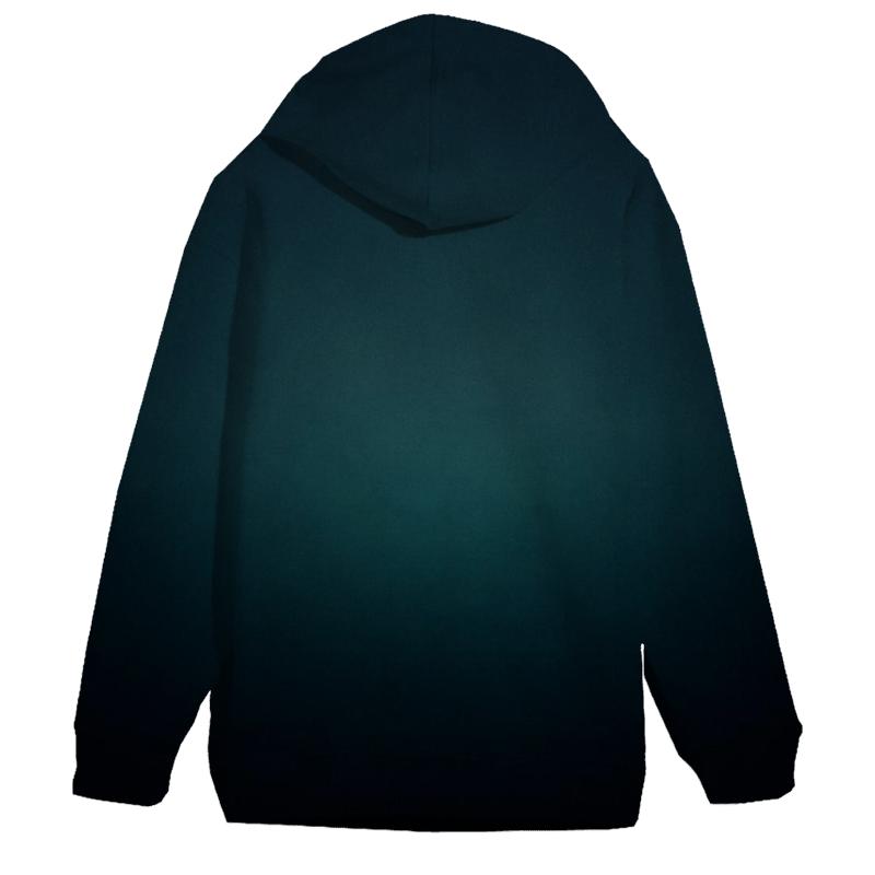 Obsidian Teal Depth Fade hoodies fashion