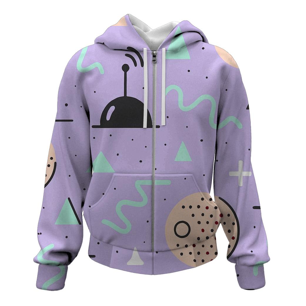 Memphis Moonbase Shapes hoodie trends