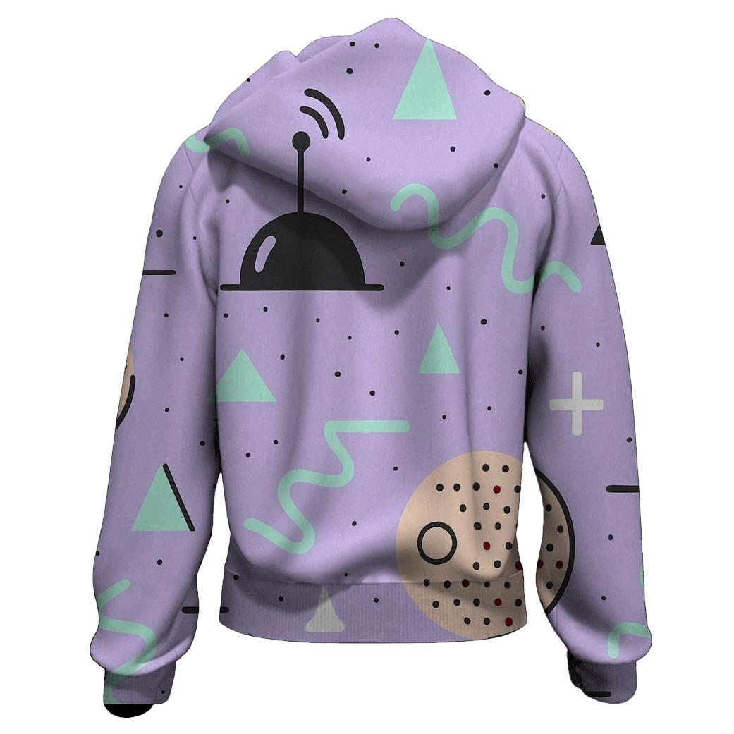 Memphis Moonbase Shapes hoodie trends