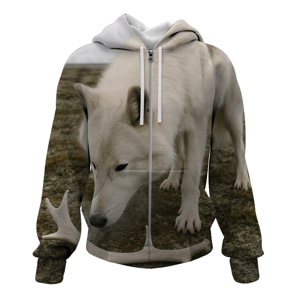 Tundra Caribou Antler Shadow Study lightweight hoodies