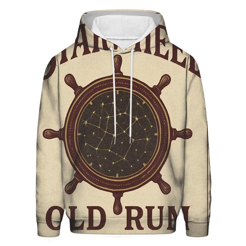 Vintage Maritime Constellation Label heavyweight hoodies