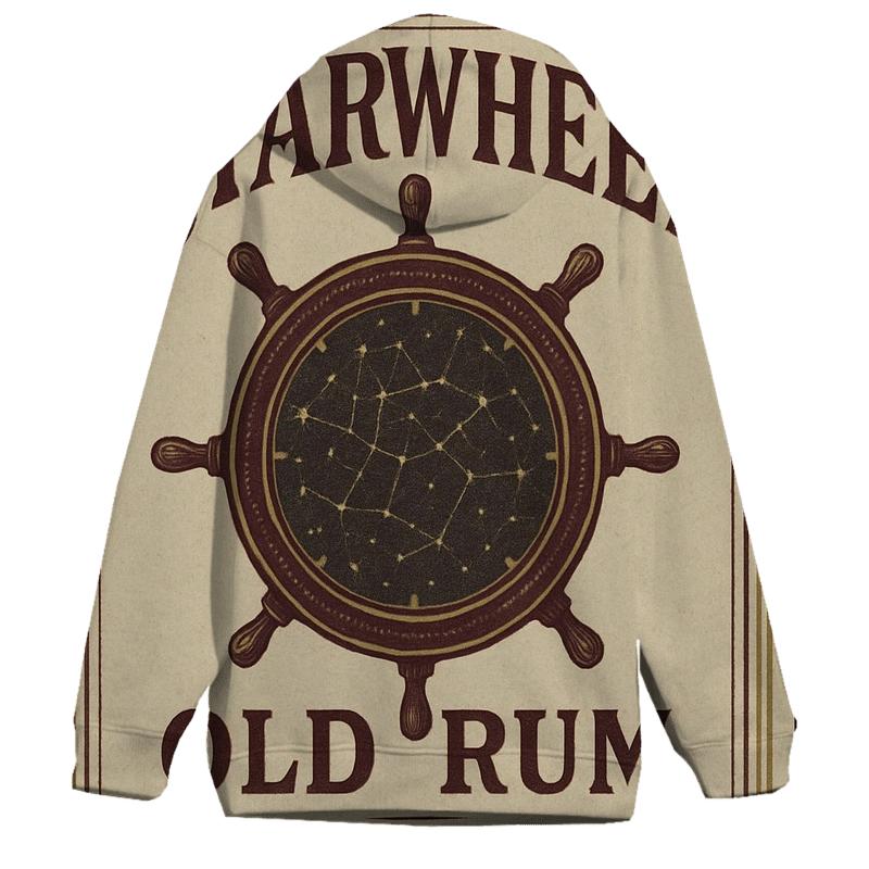 Vintage Maritime Constellation Label heavyweight hoodies