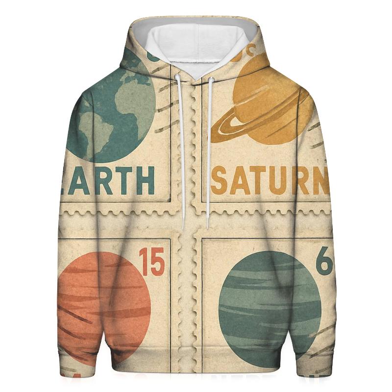 Cracked Ink Planetary Postage Stamp Set custom hoodies