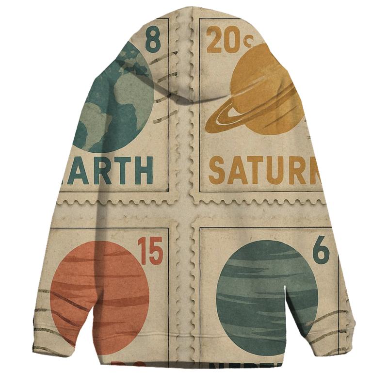 Cracked Ink Planetary Postage Stamp Set custom hoodies