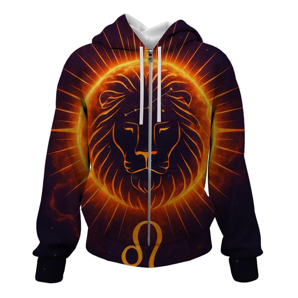 Leo Solar Crown And Constellation Roar custom hoodies