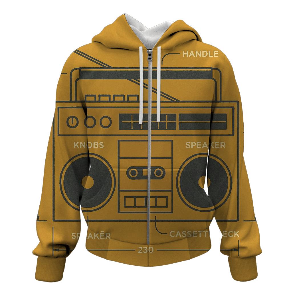 Mustard Boombox Blueprint custom hoodies