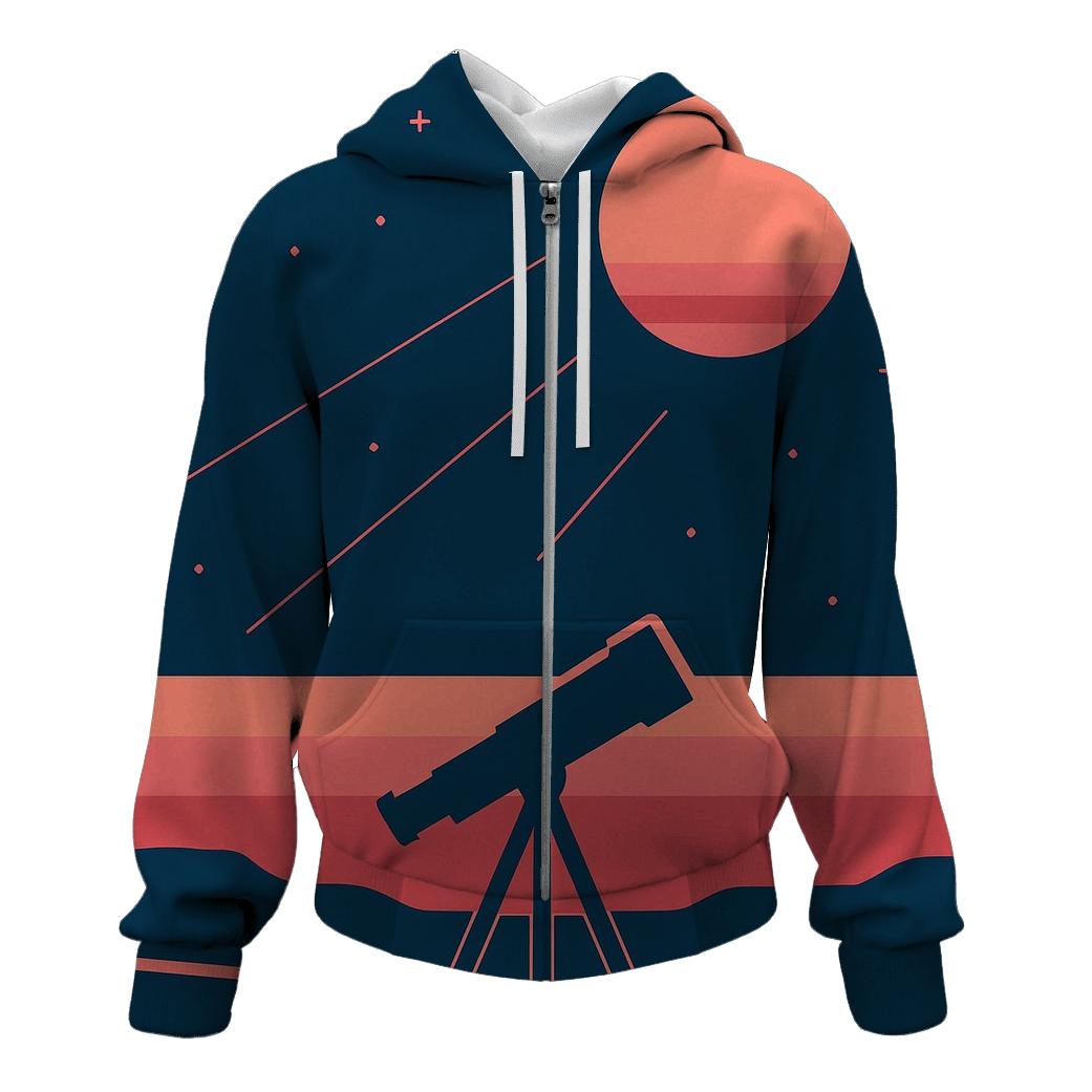 Synthwave Telescope Silhouette hoodie trends
