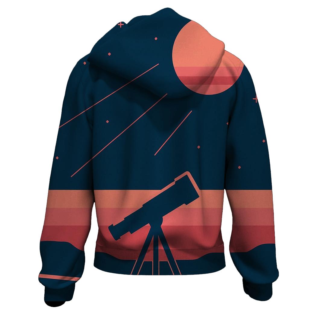 Synthwave Telescope Silhouette hoodie trends