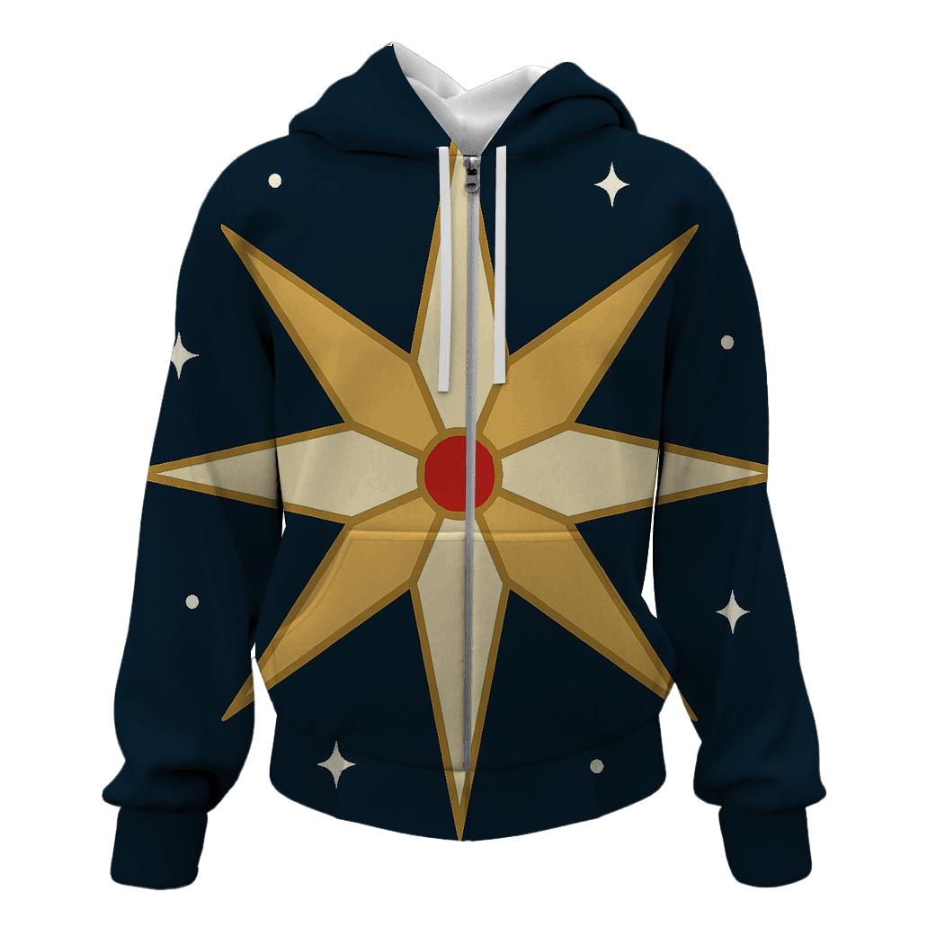 Nativity Star Minimal Rays graphic hoodies